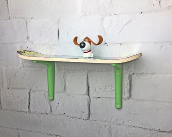 Kids Gifts / Open Shelf for Сhildren's room / Playroom Skateboard Art / Bookshelves Wall Decor / Skateboard Deck