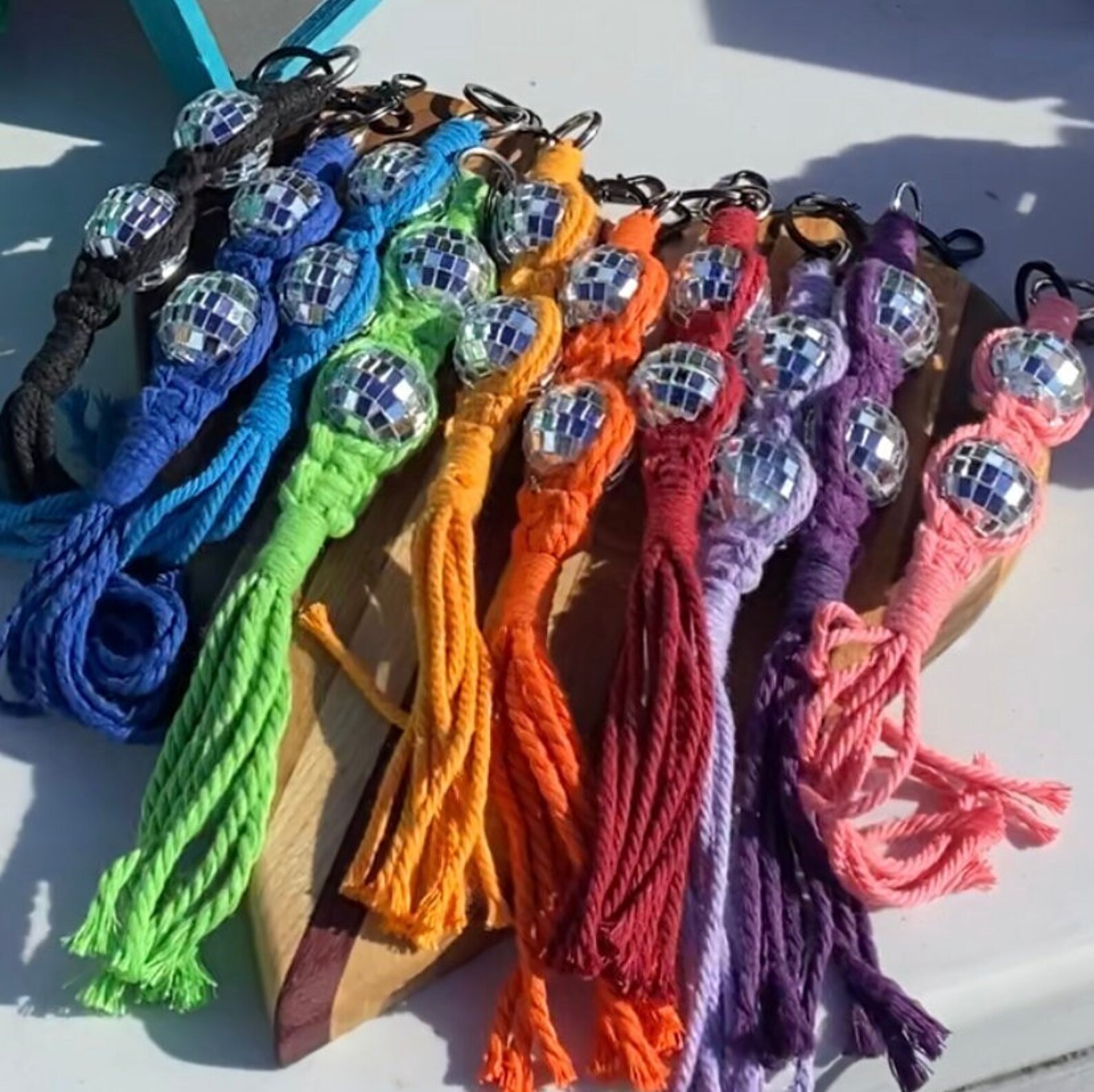 Disco Ball Keychains Etsy