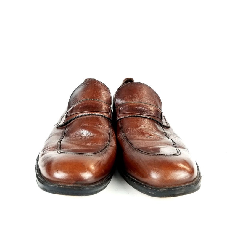 VTG FREEMAN Free-Flex Slip On Brown Leather Dress Shoes Loafers Men/'s size 10.5