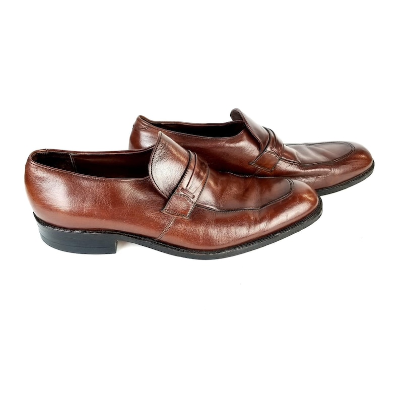 VTG FREEMAN Free-Flex Slip On Brown Leather Dress Shoes Loafers Men/'s size 10.5