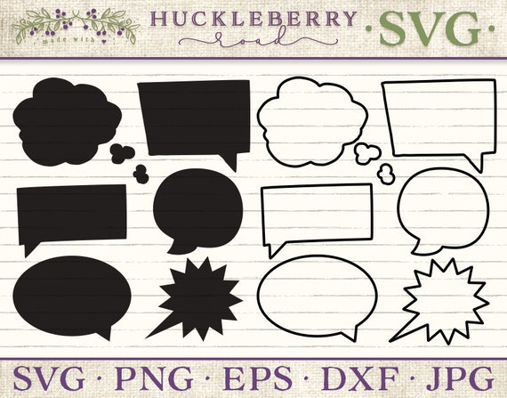 Download Speech Bubble Svg Cut File Set Small Business Commercial Use Etsy