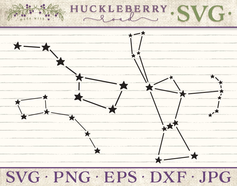 Constellations SVG File Big Dipper Little Dipper Orion Small Business