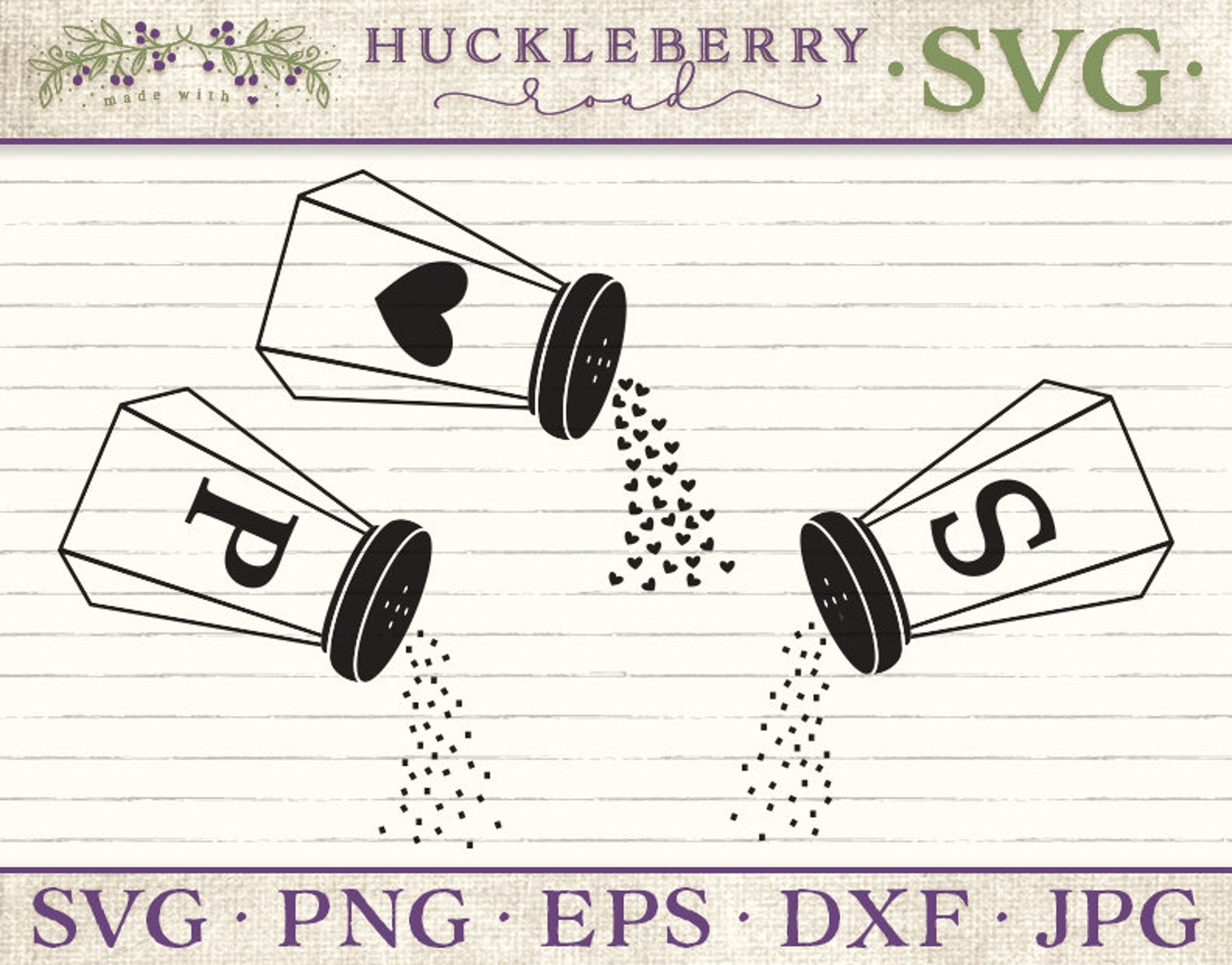 Salt and Pepper, Love Shakers Digital Download Print or Cut File Small