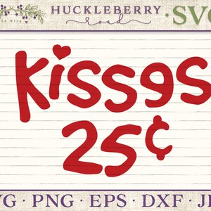 Kisses 25 Cents SVG Cut File Set - Small Business Commercieel Gebruik / Persoonlijk Gebruik