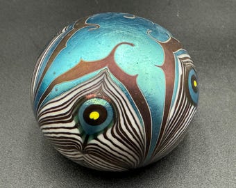 Lundberg Studios Earth Art Glass Paperweight. - Etsy