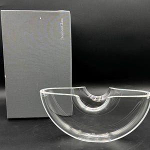 Steuben Glass Equinox Bowl #8517 By Designer Neil Cohen Signed Ex+ w Box