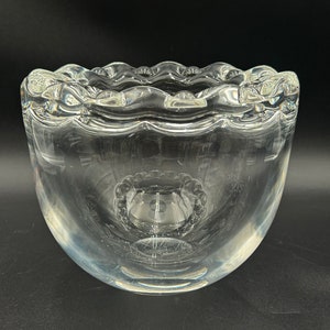 Steuben Art Glass “Sundance” 12lbs Centerpiece Bowl Eric Hilton Large Signed 8 1/4” Dia
