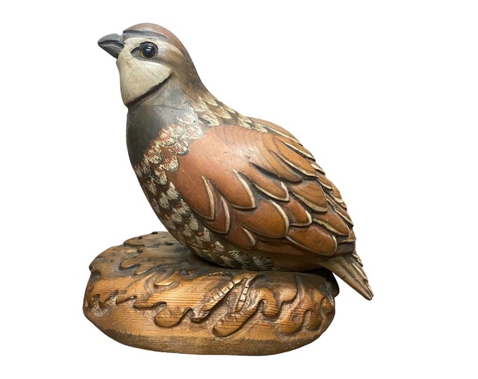 Vintage Tom Tabler Bobwhite Quail Wood Carving Signed Highly Detailed Etsy