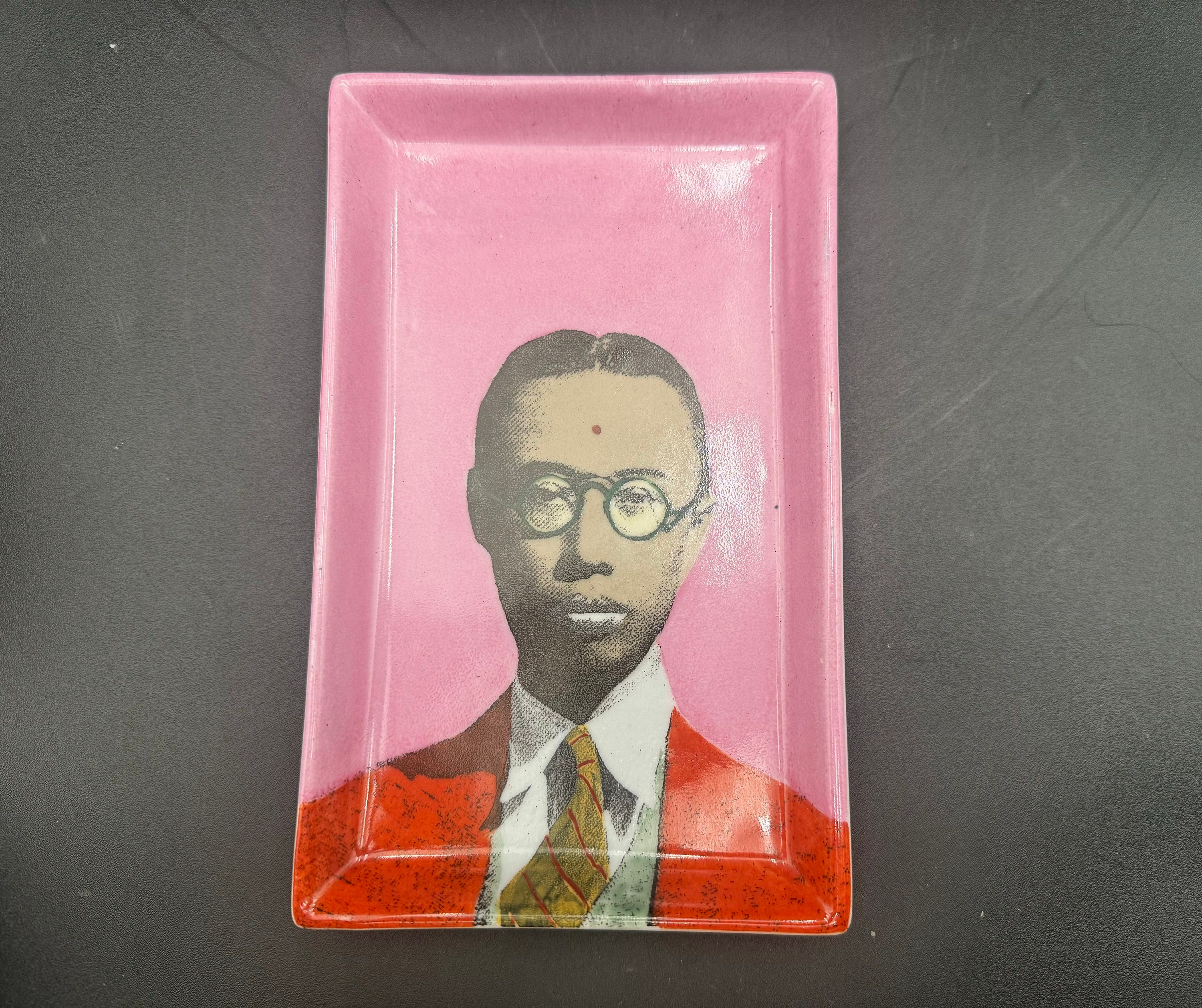 Fabienne Jouvin Paris Porcelain Emperor Pu Yi Tray Plate Dish