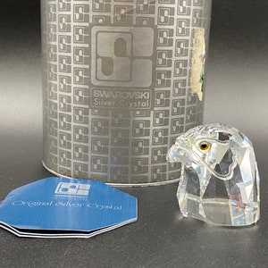 Swarovski Crystal Eagle Head- Endangered Series Excellent w Box