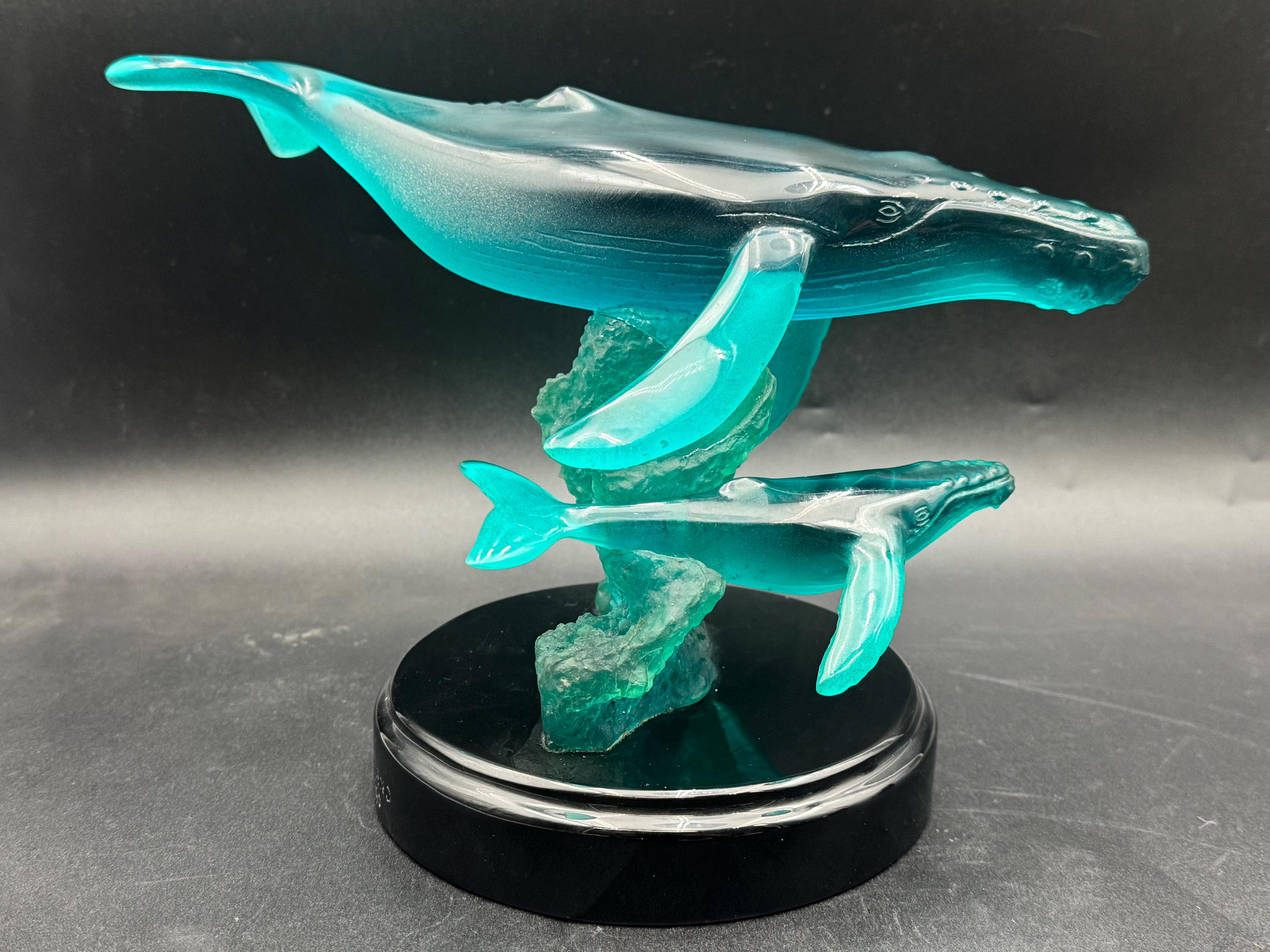 Dolphins Kissing Robert Wyland 1996年製 Wyland Dolphins Sculpture