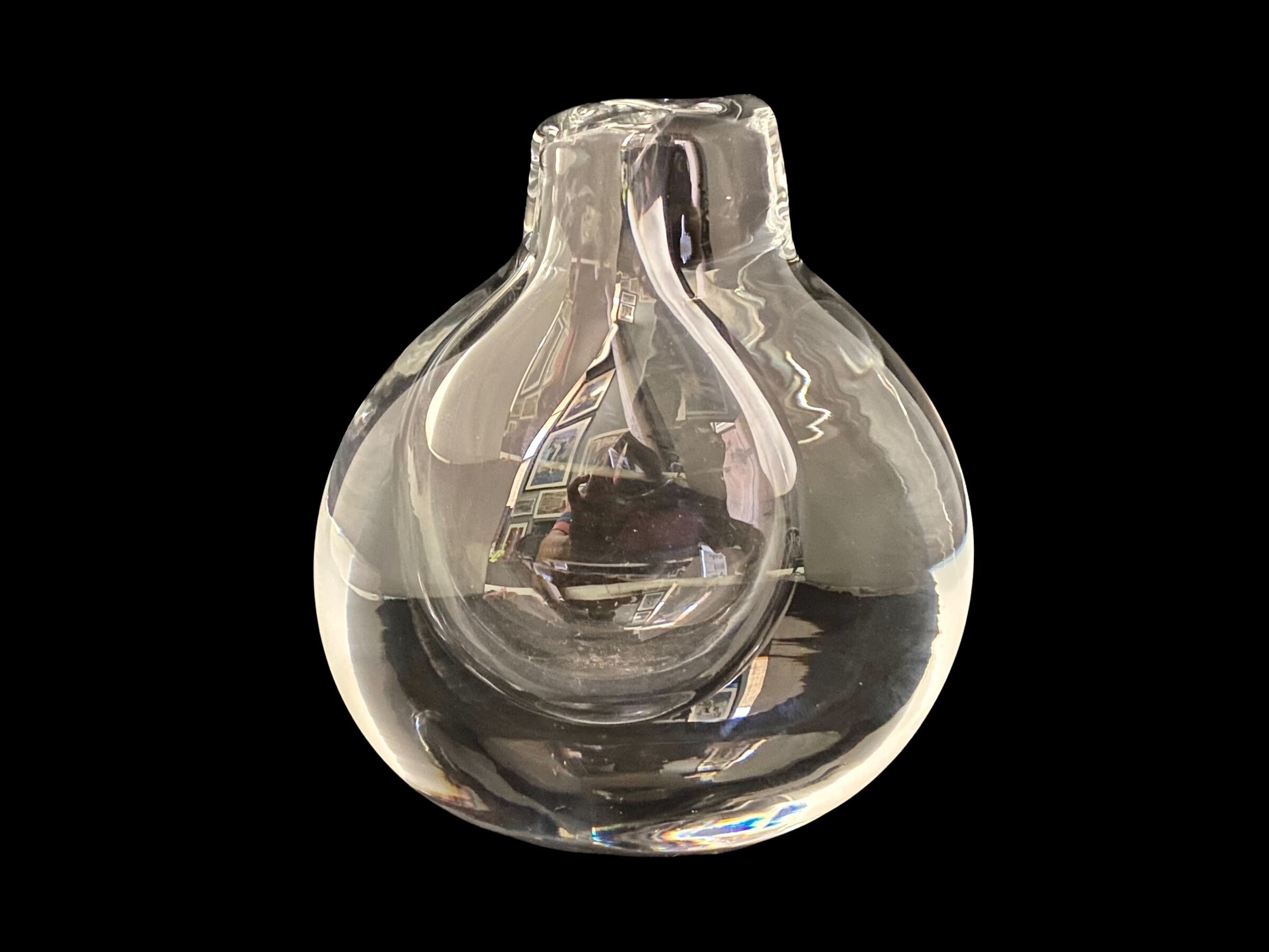 Vintage Sweden Kosta Boda 『Teardrop』 Kosta Boda Teardrop Raindrop drop Vase Signed 47800 Warff