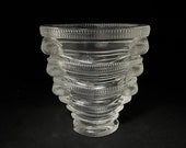 Lalique Crystal France Saint Marc Vase Satin Finish Birds Doves READ DESCRIPTION