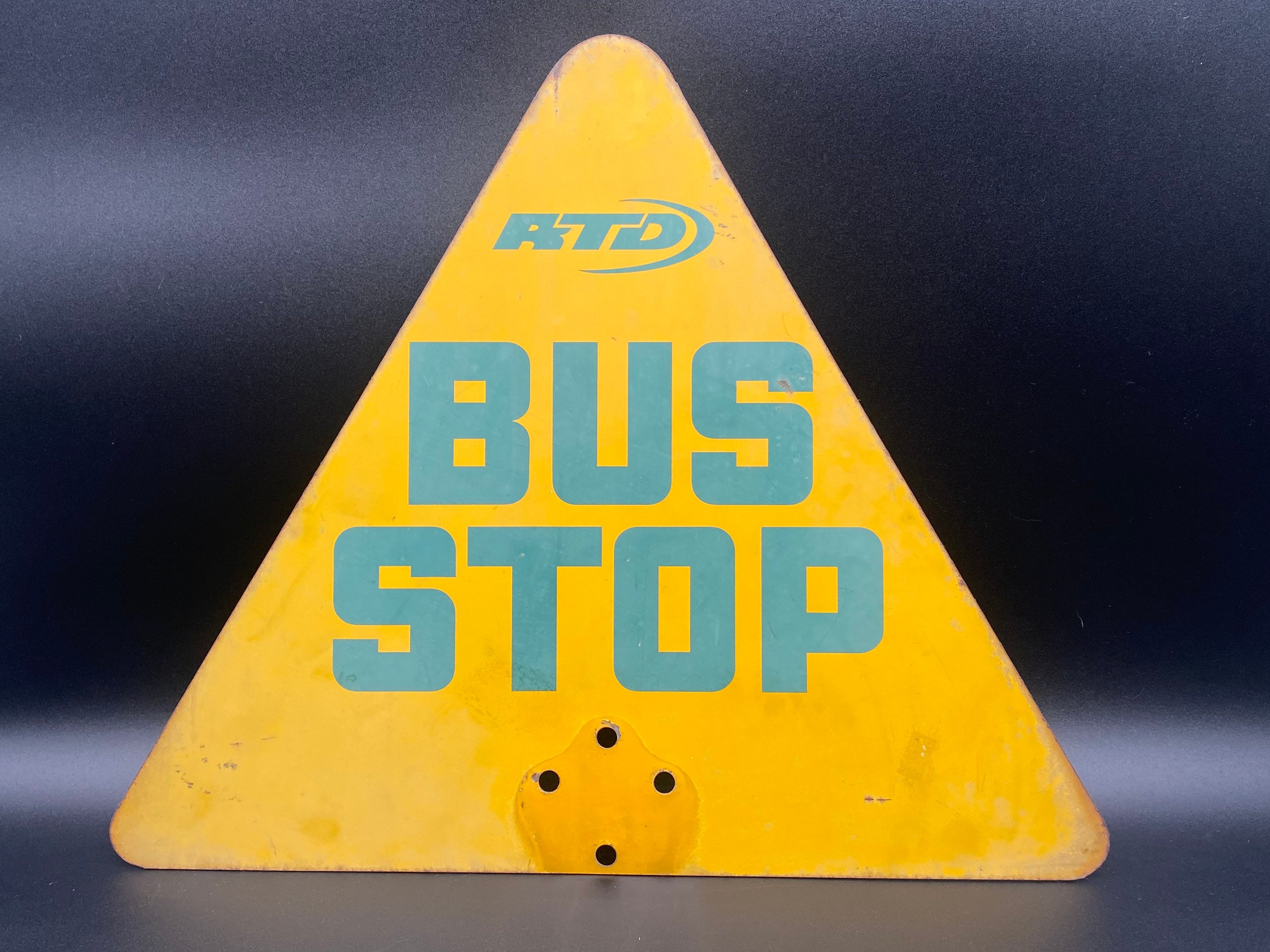Vintage Rtd(rapid Transit District) Double Sided Bus Stop