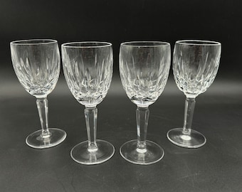 Juego de 4 copas de vino tinto Claret “Kildare” de cristal Waterford 6 1/2” H Excelente