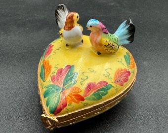 Vintage Love Birds Trinket Box, Limoges France - Etsy