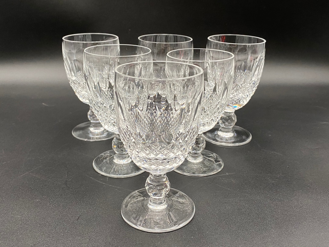 Set of 6 Waterford Ireland Crystal Colleen Short Stem Wine Glasses
