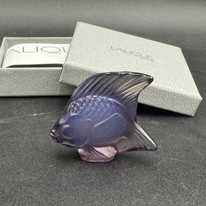 フランス製クリスタル鳥フィギュア2体 （Lalique fish - Etsy