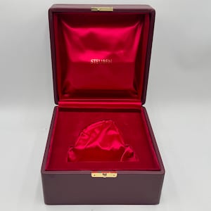 Steuben Glass Red Presentation Box For #1033 Ice Hunter Sculpture BOX ONLY No Sculpture Included