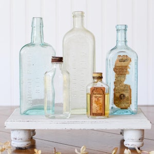 Vintage Medicine Bottles, Quack Medicine Bottles, Blue Glass Bottles, Collectible Bottles PRICED SEPARATELY