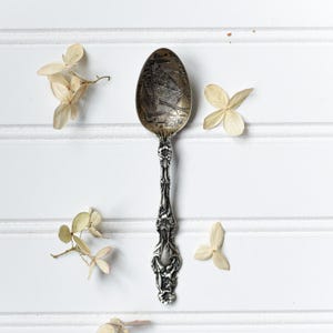 Sterling Silver Collectible Vintage Souvenir Travel Spoon, Mound Cemetary Ohio Sterling Souvenir Spoon