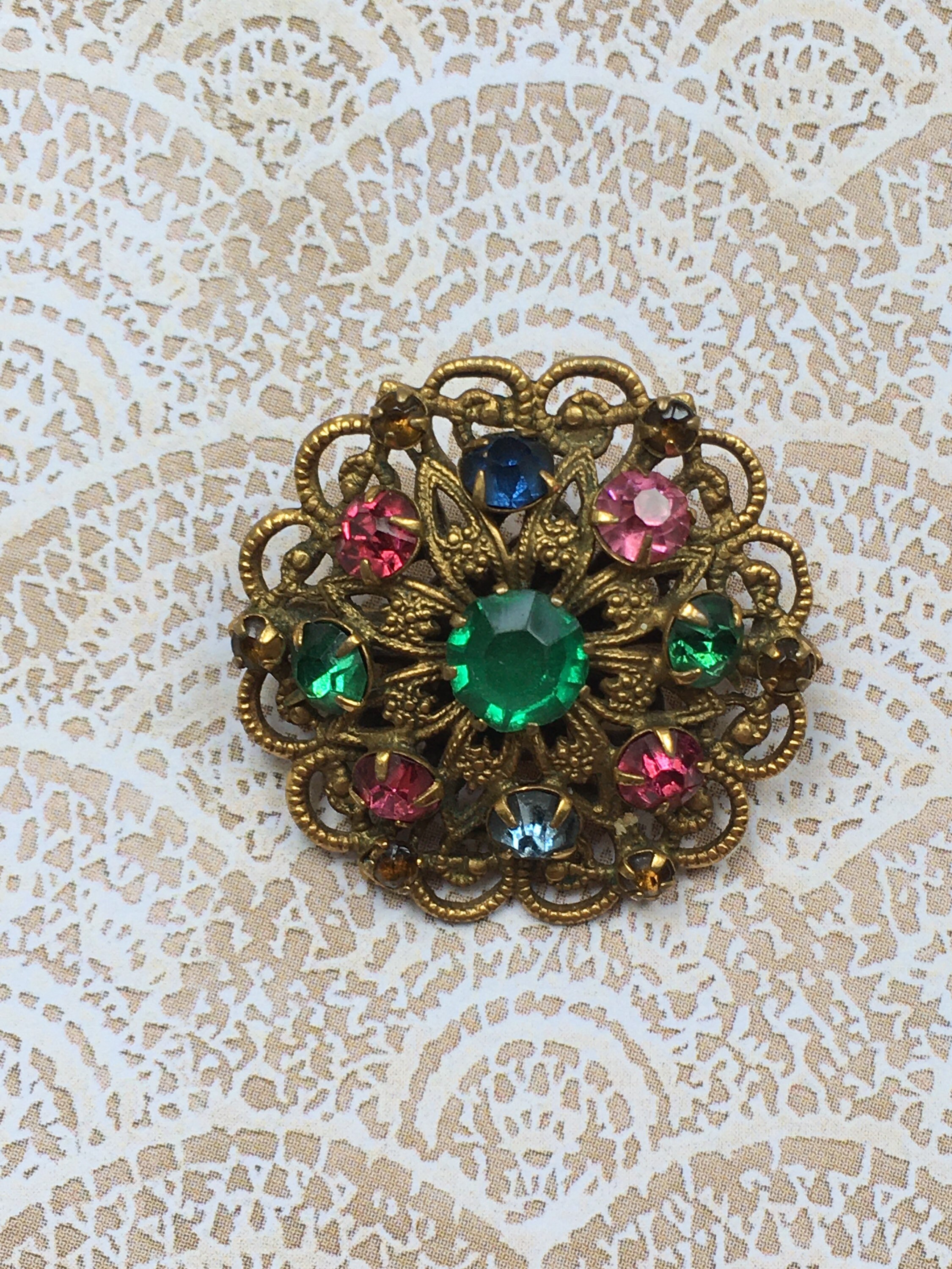 Vintage MidCentury Czech Brooch 1950s Etsy