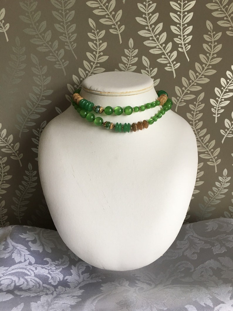 Vintage 1970s 1980s Statement Beaded Necklace