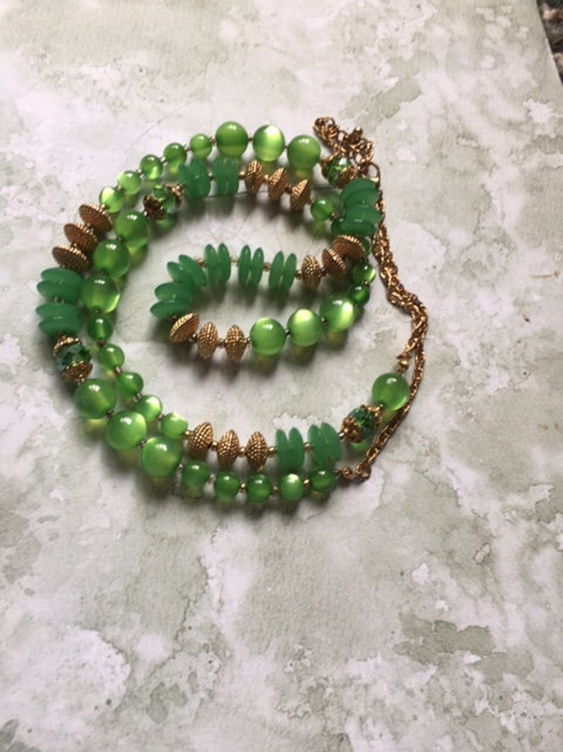 Vintage 1970s 1980s Statement Beaded Necklace