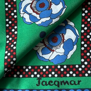 Vintage 1970s Jacqumar Scarf, Hand rolled