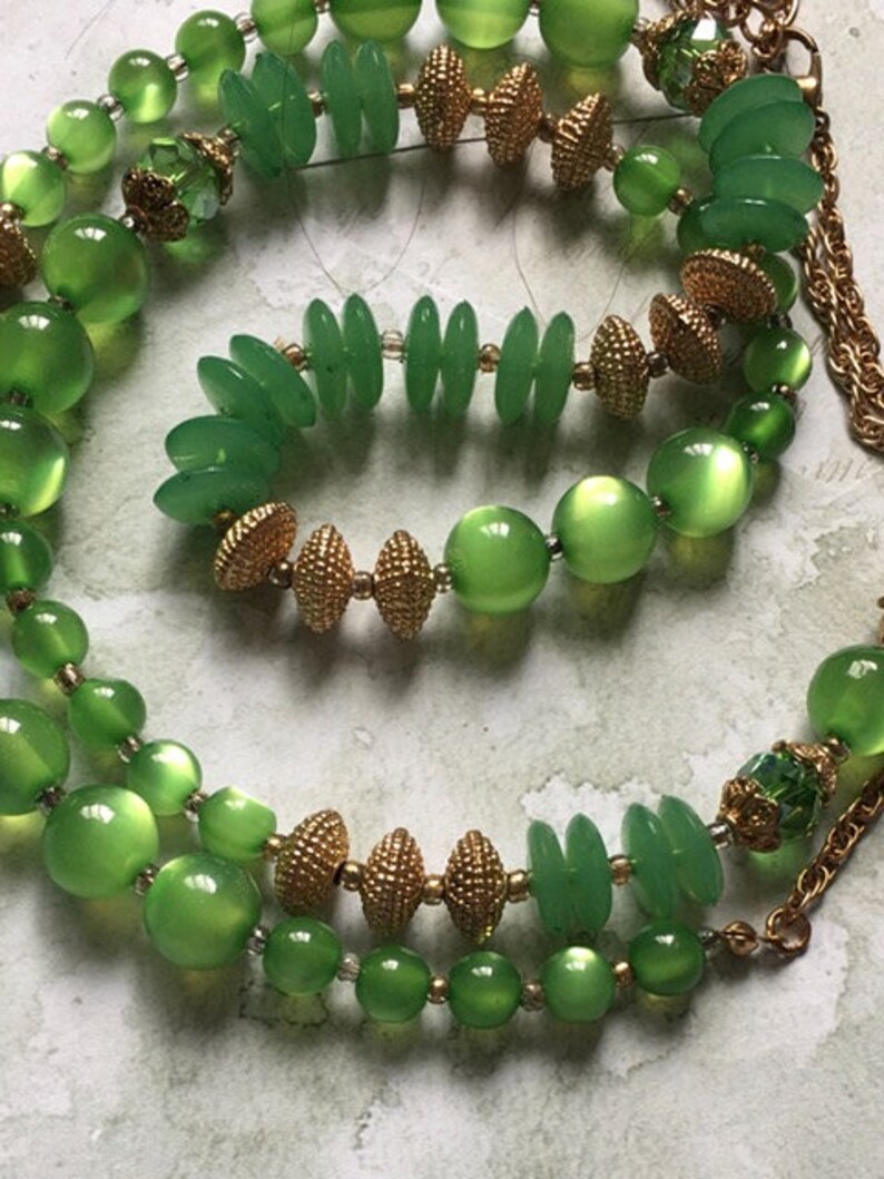 Vintage 1970s 1980s Statement Beaded Necklace