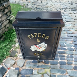 Cassetta postale di design, cassetta postale personalizzata su misura, cassetta postale esclusiva, cassetta postale unica, blu reale