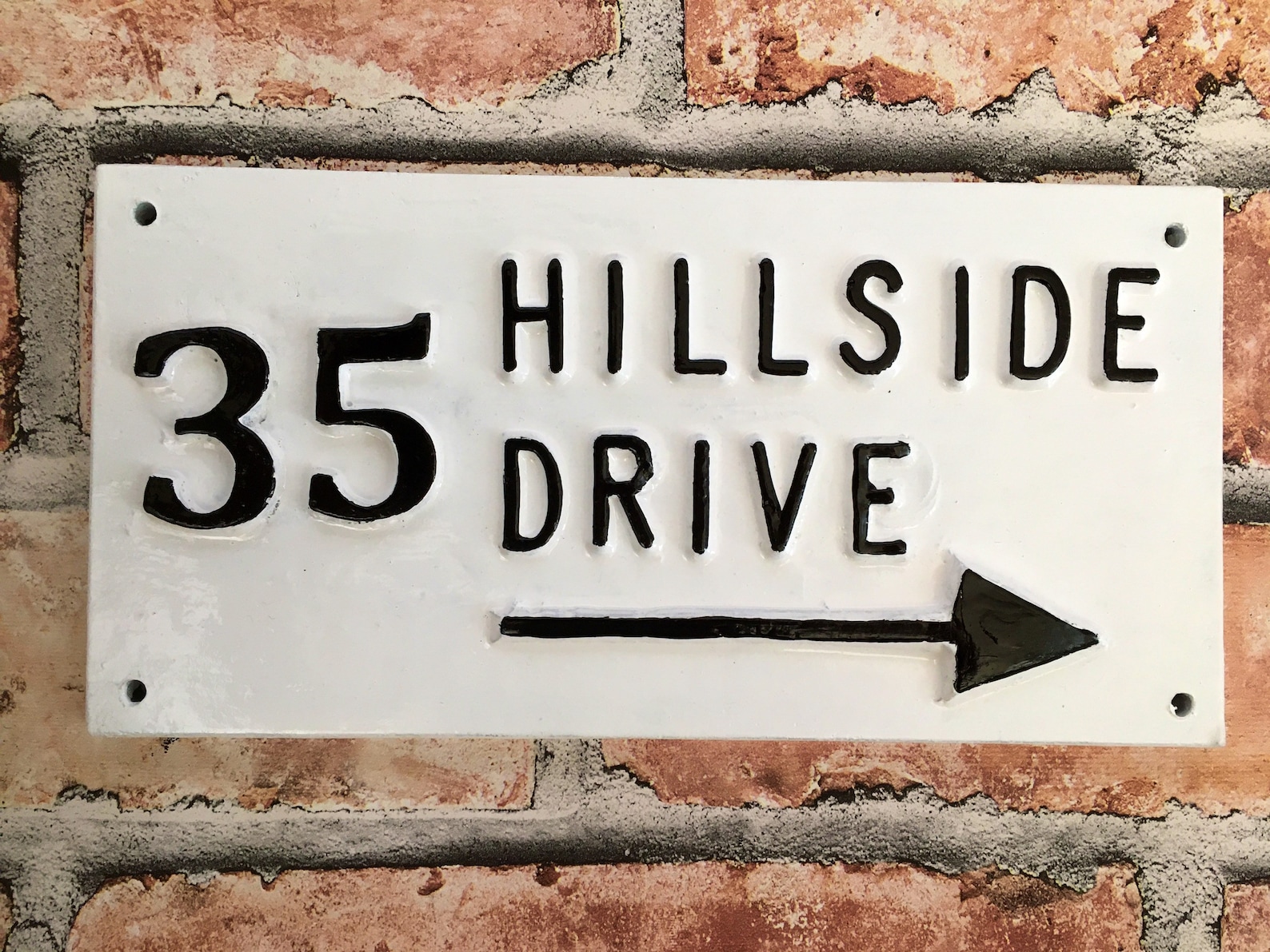 Contemporary Address Sign House Plaque Door Number Plate - Etsy UK