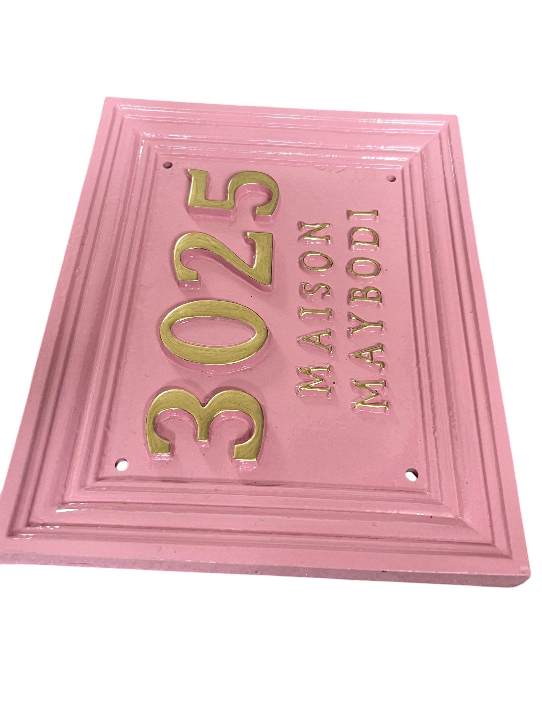 Handmade Cast Aluminum Address Sign, Custom House Plaque - Etsy