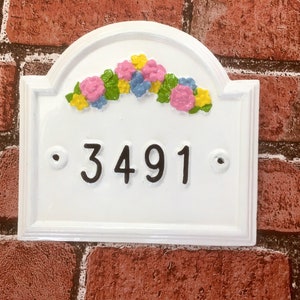 Vintage Traditional Address Sign, house sign, House Number, Address Plaque, House Door Number Plate, custom Shabby Chic, House Number Sign