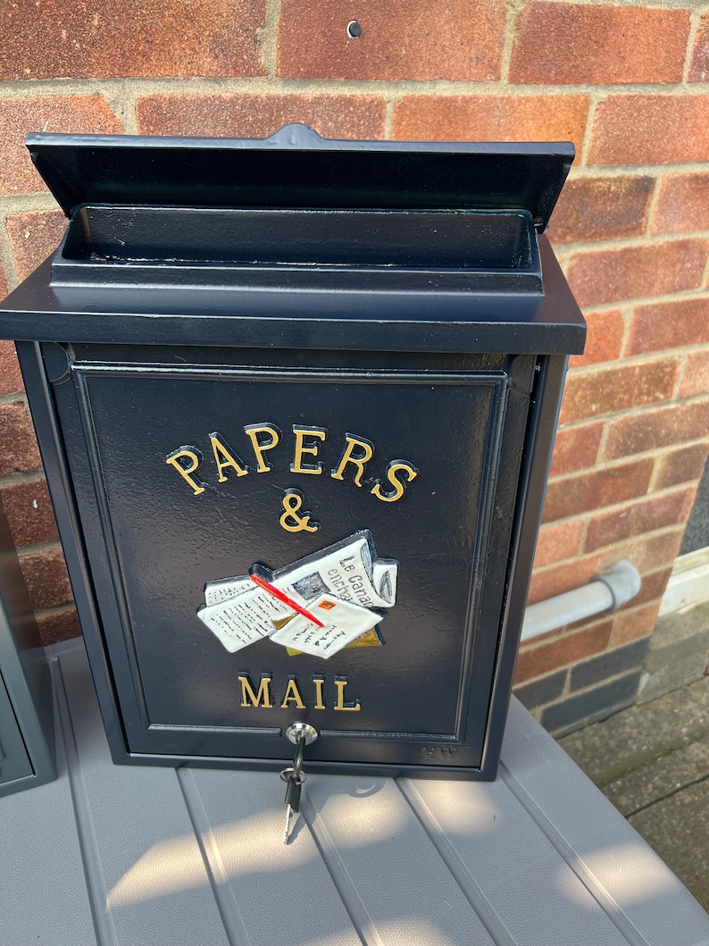 Designer Mail Box, Bespoke Custom Mailbox, Exclusive Postbox, Unique Post Box, Royal Blue image 7