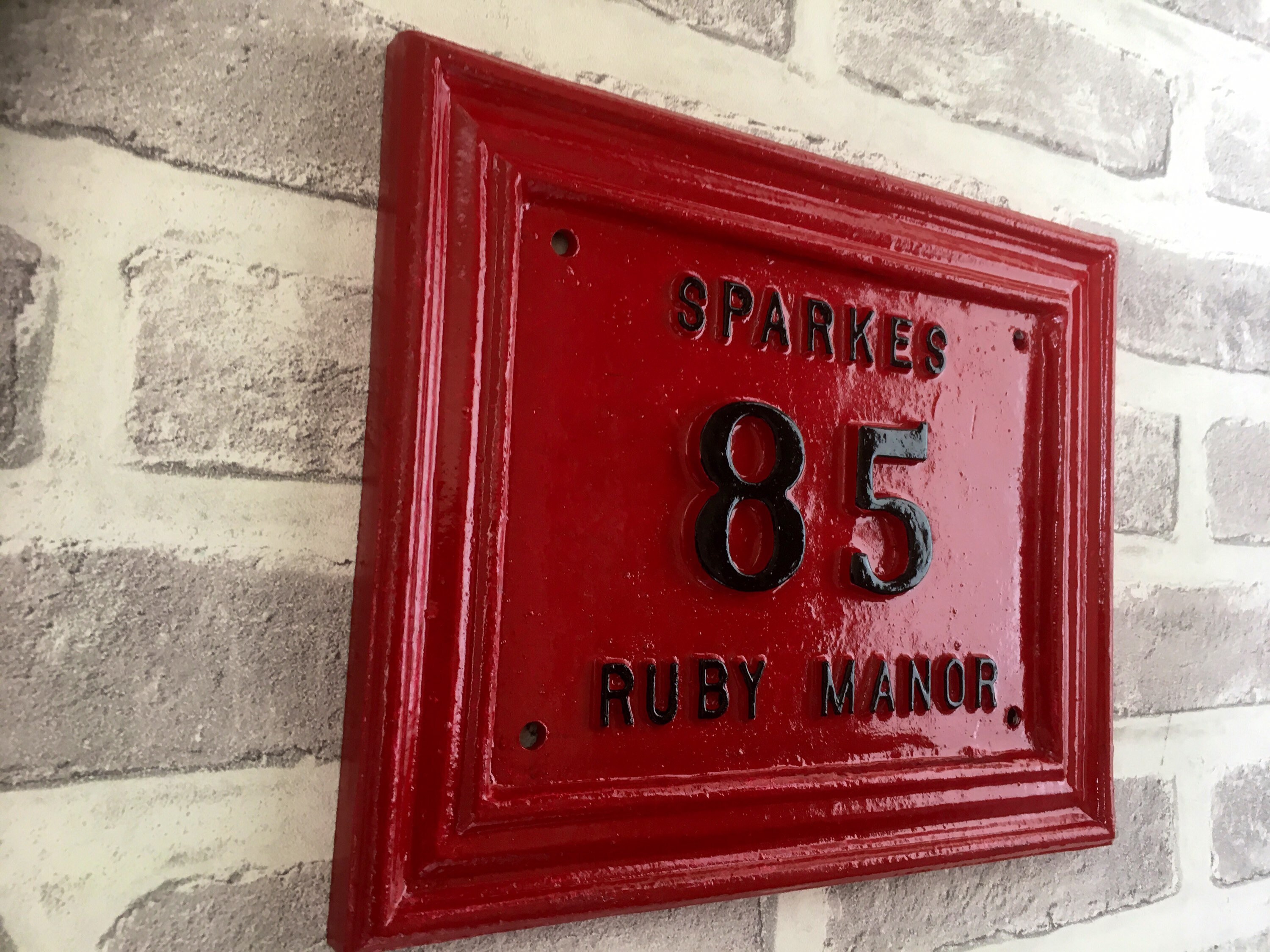 Hand Cast Aluminum Address Sign – Custom House Number Plaque - Etsy