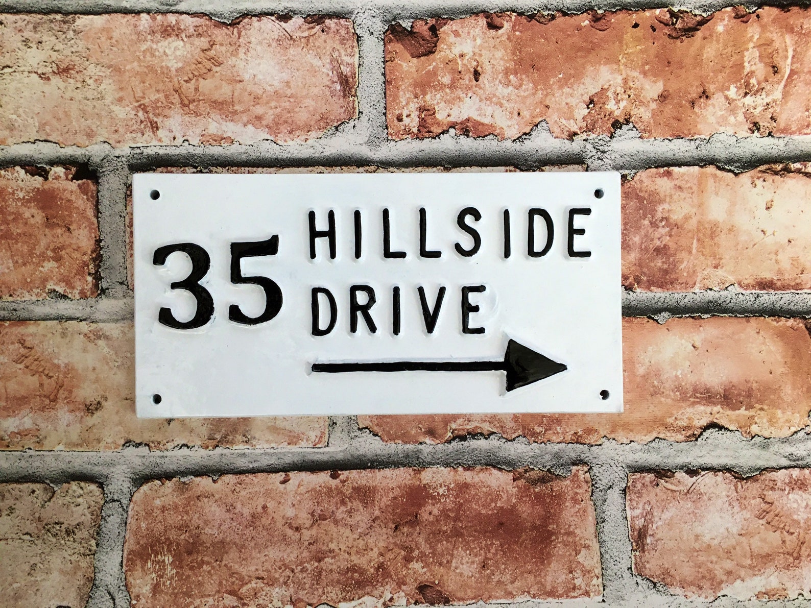 Contemporary Address Sign House Plaque Door Number Plate - Etsy UK