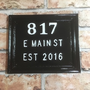Original Vintage Traditional Address Sign, house sign, Address Plaque, House Door Number Plate, custom Shabby Chic, House Number Sign