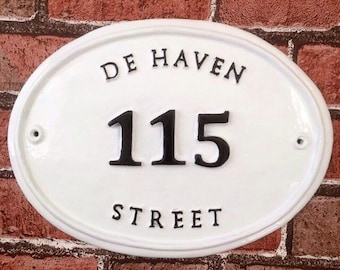 Colonial Style House Numbers, Personalized House Number Plaque, Address Sign, vintage House nameplate