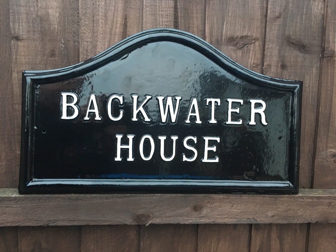 Handmade Edwardian House Name Sign, Cast Aluminum, Personalized Colors ...