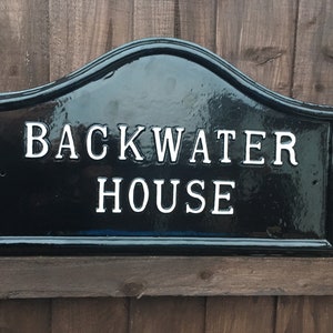 Edwardian /Old Victorian style English House Name Sign. Personalised with Colours, Motif and Letters of Your Choice