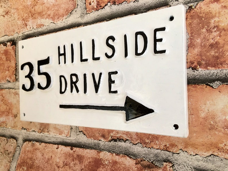 Contemporary Address Sign House Plaque Door Number Plate - Etsy UK