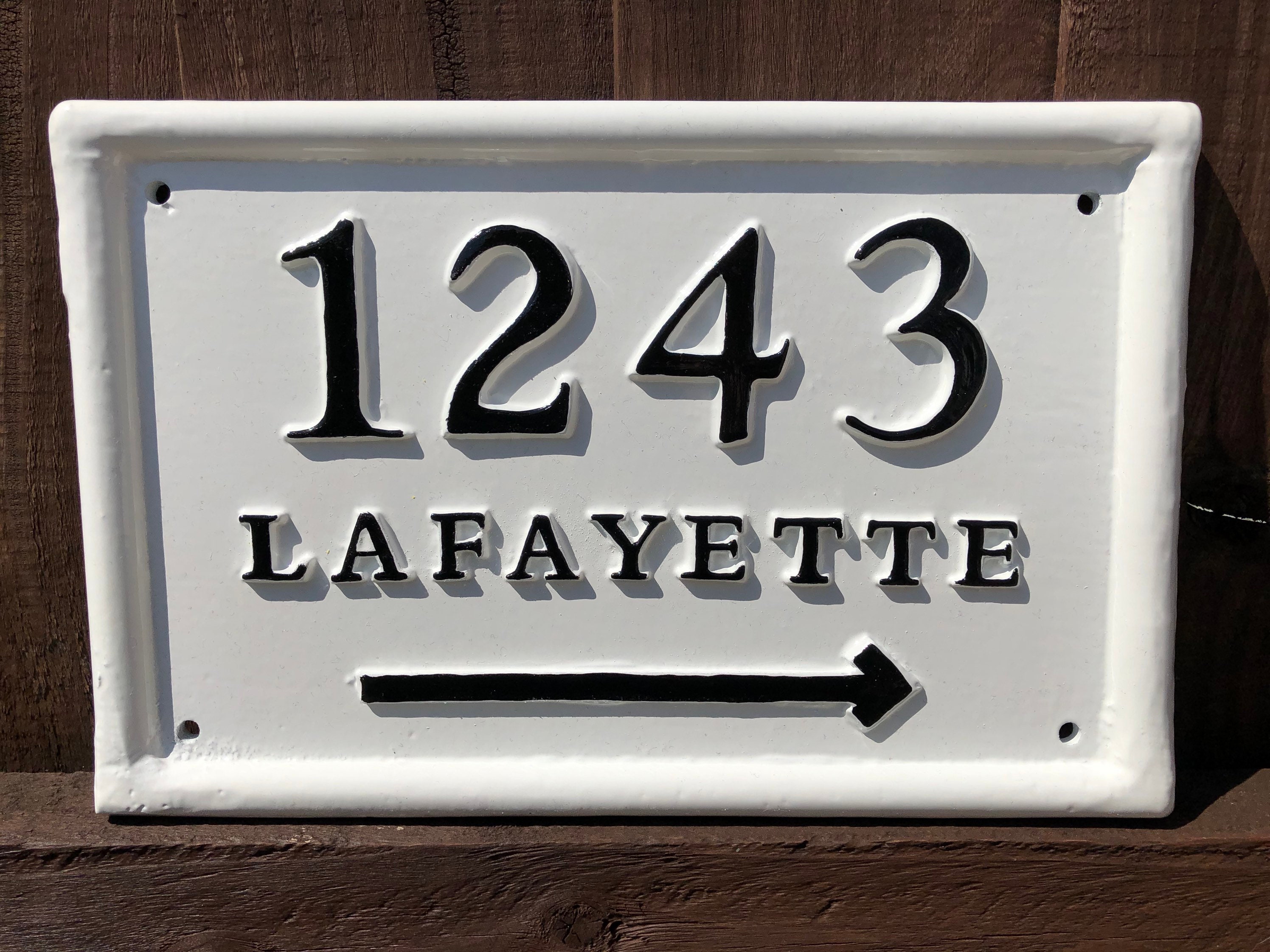 Victorian House Number Plaque Address Sign Cast Iron Nameplate Etsy UK