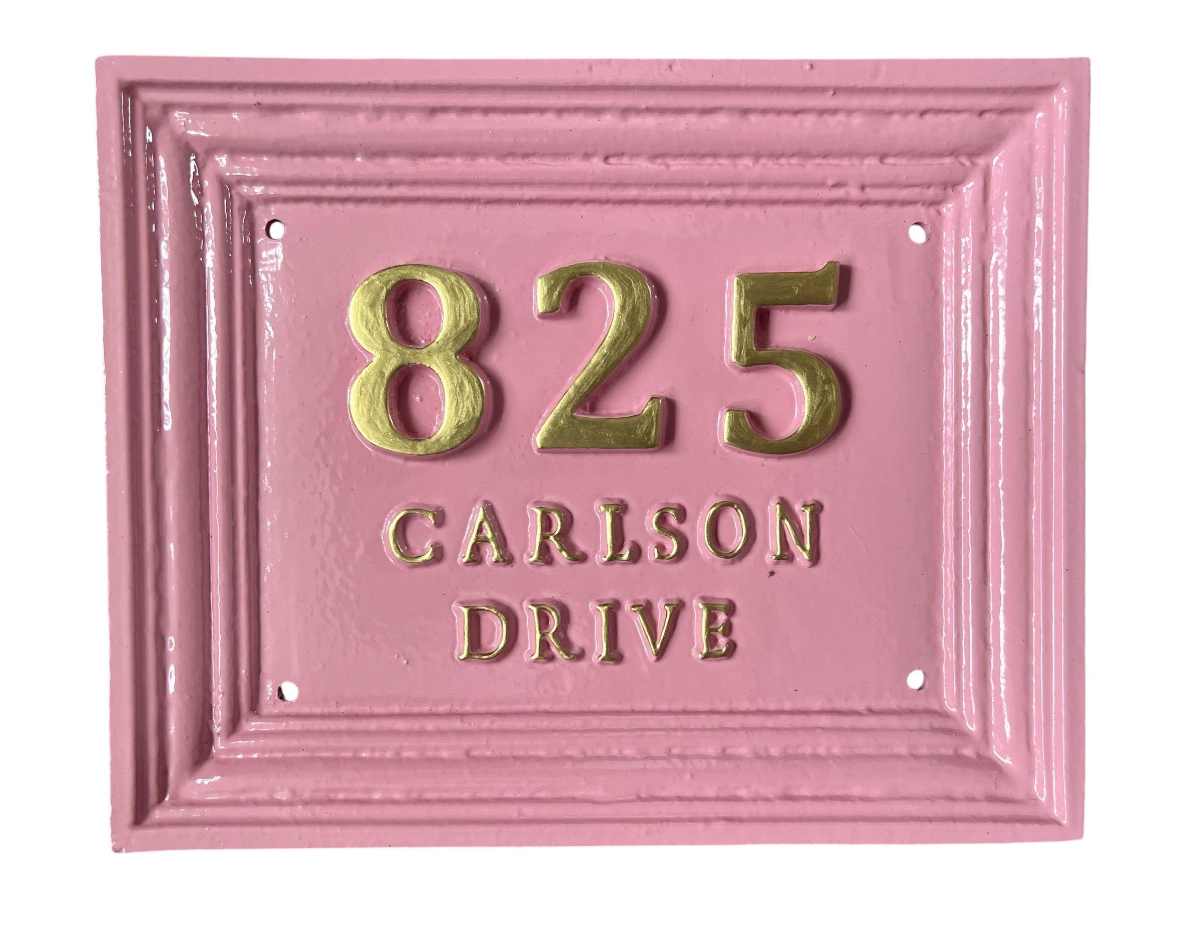 Handmade Cast Aluminum Address Sign, Custom House Plaque - Etsy