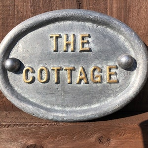 Vintage Traditional Cast Lead Address Sign, house sign, House Number, Address Plaque, House Door Number Plate, custom Shabby Chic,
