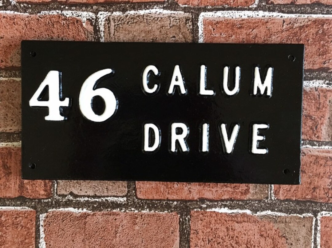 Contemporary Metal House Number Sign, Address Sign, House Plaque, Door