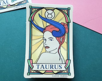 Taurus - Vinyl Sticker | Zodiac Astrology Sign Illustrated Design
