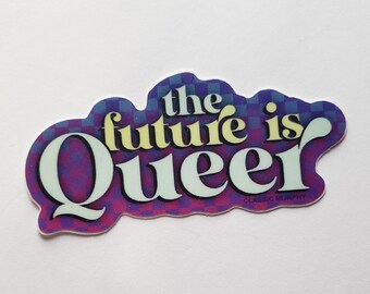The Future Is Queer Sticker | Checkerboard | Gay Pride | Ally