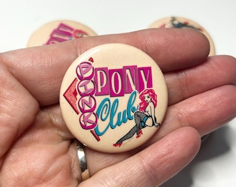 Pink Pony Club Pin Up Vegas Style Jacket Button | Metal Pin