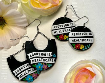 Abortion is Healthcare Polymer Clay Earrings